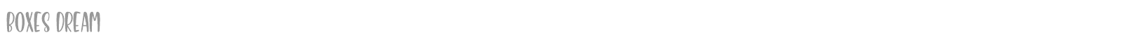 Boxes Dream font preview
